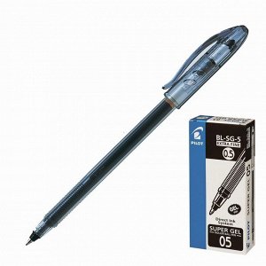 Ручка гелевая Pilot Super Gel, узел 0.5 мм, чернила синие, одноразовая, прямая подача чернил