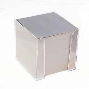 Блок бумаги для записей «Офис», 9 x 9 x 9 см, в пластиковом боксе, 65 г/м2, белый