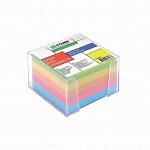Блок бумаги для записей, в пластиковом боксе, 8 x 8 x 5 см, цветной