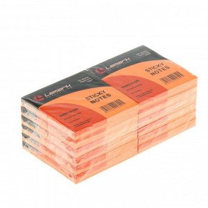 Блок с липким краем Lamark Neon, 76 x 76 мм, 100 листов, оранжевая