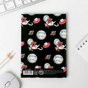 Блокнот в твердой обложке "Space cats", А6, 40 листов