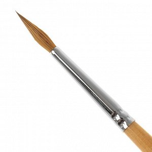 Кисть микс «Сонет» № 3, колонок, круглая, короткая ручка d=2.5 мм, покрытая лаком