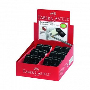 Ластик Faber-Castell, синтетика, SLEEVE - мини, в защитном футляре, чёрный