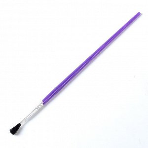 Набор кистей нейлон 3 штуки, плоские, с пластиковыми цветными ручками