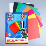 Картон цветной, А4 8 л., 8 цв., PAW PATROL, 220 г/м2