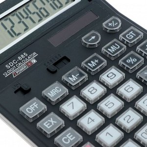 СИМА-ЛЕНД Калькулятор настольный, 12 - разрядный, SDC - 885, двойное питание