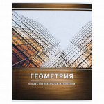 Тетрадь предметная «Металл», 48 листов в клетку, «Геометрия», белизна 75%, со справочными материалами