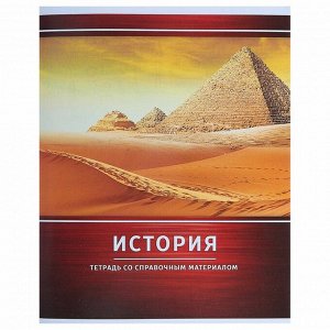 Тетрадь предметная «Металл», 48 листов в клетку «История» со справочным материалом, обложка мелованный картон, блок №2, белизна 75% (серые листы)