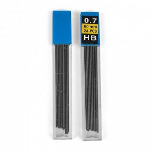 Грифели для механических карандашей НВ, 0.7 мм, 24 штуки