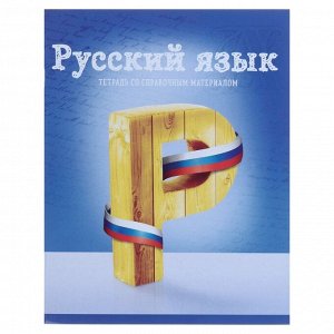 Тетрадь предметная «Предметы», 36 листов в линейку «Русский язык» со справочным материалом, обложка мелованный картон, блок офсет