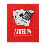 Тетрадь предметная &quot;Фото&quot;, 48 листов в клетку &quot;Алгебра&quot; со справочным материалом, обложка мелованный картон, блок офсет