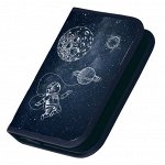 Пенал 1 секция откидные 2 планки 130*210 ткань Calligrata Content &quot;Космос синий&quot;