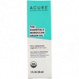 Acure Organics, The Essentials, марокканское аргановое масло 30 мл