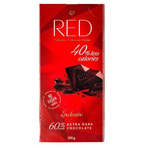 шоколад RED Delight EXTRA DARK 60% 100 г 1 уп. х 20 шт.