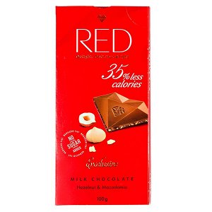 Шоколад RED Delight MILK Hazelnut & Macadamia 100 г 1 уп. х 20 шт.