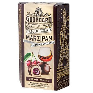 конфеты GRONDARD МАРЦИПАН с вишневой начинкой и коньяком 140 г 1 уп. х 10 шт.