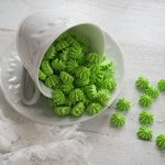 Сахарные фигурки Мини-безе (зеленые) 50гр