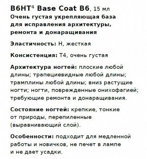 B6 Укрепляющая база для исправления архитектуры. B6HT4: Base Coat