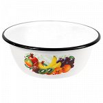 &quot;Экзотика&quot; Миска эмалированная 1,5л, д20см, h8см, белый (Россия)
