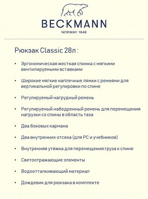 Рюкзак Beckmann Classic 28л Black mix