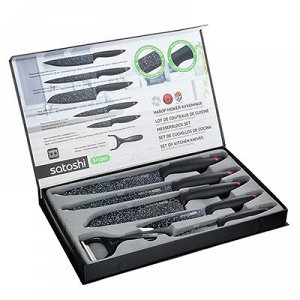 Набор ножей кухонных 6пр, в магнитной коробке/Набор ножей/Набор кухонных ножей