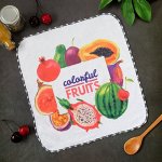 Салфетка из микрофибры Доляна «Фруктовая коллекция» 30Х30 см