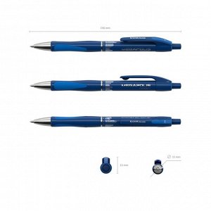 ERICH KRAUSE Ручка шариковая автоматическая Megapolis Concept, резиновый упор, узел 0.7 мм, чернила синие, длина линии письма 1000 метров, в блистере