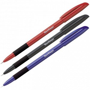 Ручка шариковая 0,7 мм, Berlingo Metallic Pro, стержень синий