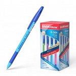 Ручка шариковая ErichKrause R-301 Neon Stick &amp; Grip, узел 0.7 мм, чернила синие, резиновый упор, длина линии письма 2000 метров, микс