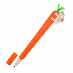 Ручка гелевая-прикол «Морковь с зайкой»