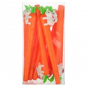 Ручка гелевая-прикол "Морковь с зайкой"