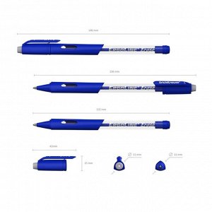 Ручка «Пиши-стирай» гелевая, ErgoLine Erase, узел 0.7 мм, чернила синие, длина линии письма 300 метров