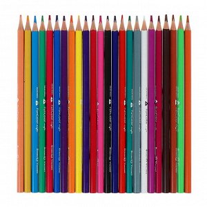 Карандаши цветные 24 цвета Funcolor пластиковые, в картонной тубе, МИКС