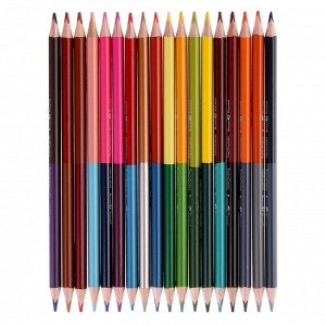 Bruno Visconti Карандаши цветные 36 цветов 18 штук Twincolor Happy, МИКС