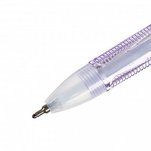 Ручка шариковая 0,7мм синяя, корпус тонированная пастель Спираль МИКС, масляные чернила