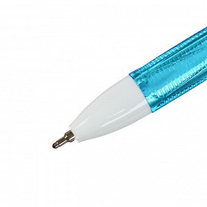 Ручка шариковая 0,7мм синяя, корпус тонированная Спираль МИКС, масляные чернила