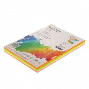 Бумага цветная А4, 200 листов Mix neon, ассорти 4 цвета по 50 листов, 80г/м
