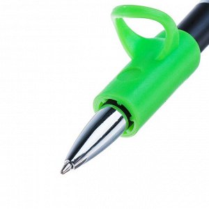 Ручка шариковая, стержень синий, со стилусом, с резиновым держателем, МИКС