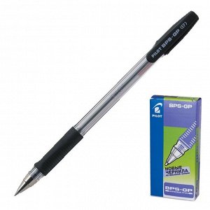 Ручка шариковая Pilot BPS-GP, резиновый упор, 0.5мм, масляная основа, стержень черный