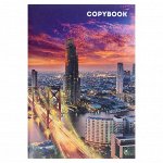 Тетрадь А4, 48 листов в клетку &quot;Город&quot;, обложка мелованный картон, блок №2, белизна 75%