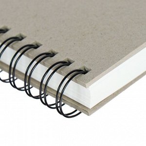 Блокнот-скетчбук А5, 60 листов на гребне Palazzo, блок рисовальная белая бумага 200 г/м?