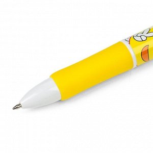 Ручка шариковая Calligrata, автоматическая, 4-х цветная, с рисунком, МИКС