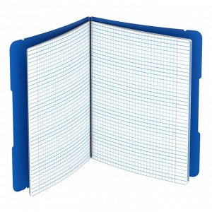 Тетрадь А5+, 48 листов в клетку, съёмная пластиковая обложка, Erich Krause FolderBook, синяя