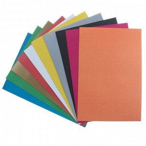 Набор для детского творчества А4, 10 листов картон цветной немелованный + 16 листов бумага цветная двухсторонняя