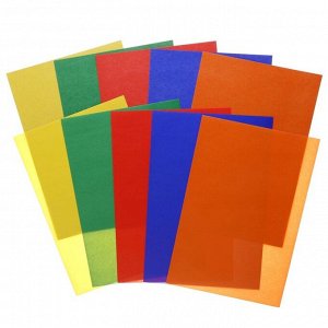 Набор для детского творчества А4, 5 листов картон цветной + 5 листов бумага цветная, «Хобби Тайм», МИКС