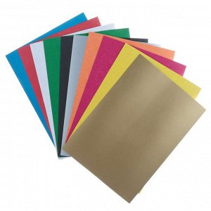 Набор для детского творчества А5, 10 листов картон цветной немелованный + 16 листов бумага цветная двухсторонняя