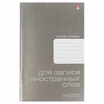 Тетрадь для записи иностранных слов А6, 48 листов Platinum, обложка мелованный картон, металлизация