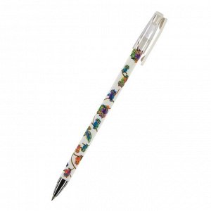 Ручка шариковая HappyWrite «Яркие совы», узел 0.5 мм, синие чернила, матовый корпус Silk Touch