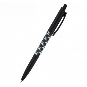 Ручка шариковая автоматическая HappyClick «Футбол», узел 0.5 мм, синие чернила, матовый корпус Silk Touch