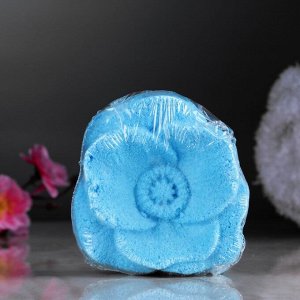 Шипучая бомбочка "Цветок" с ароматом лаванды, голубая
